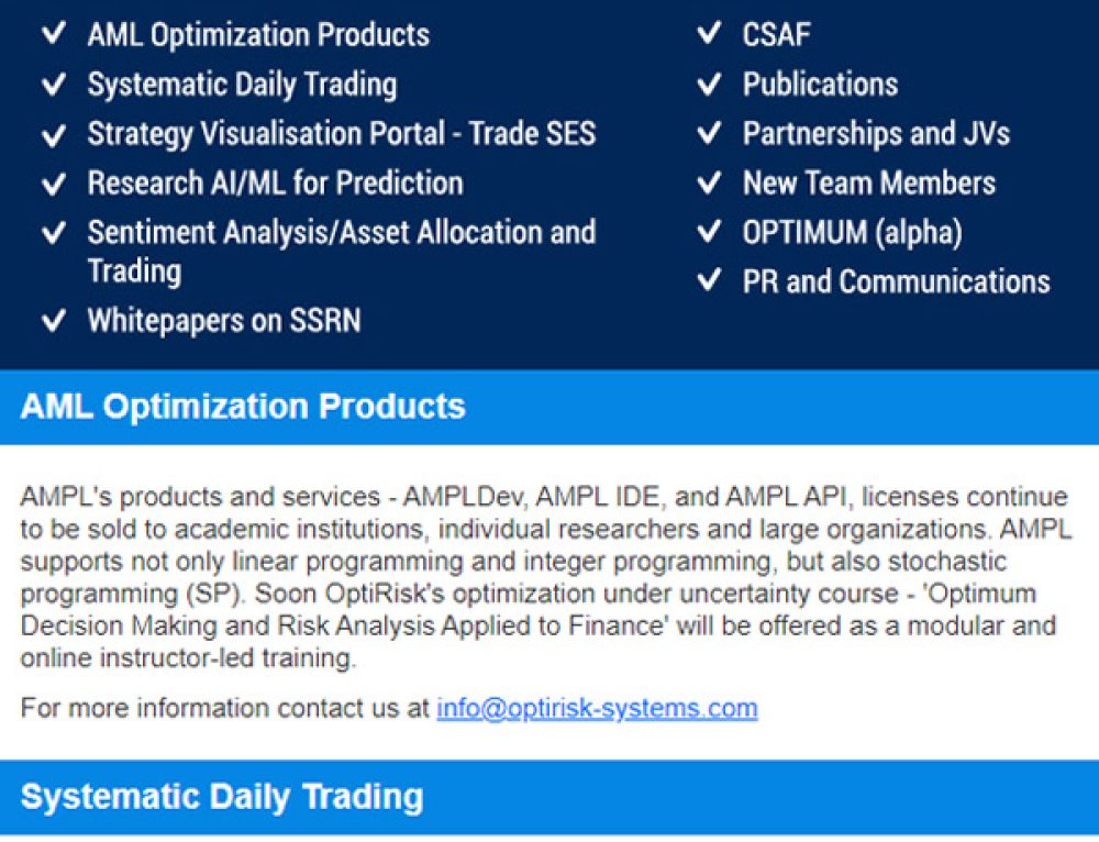 Optirisk Newsletter 2023